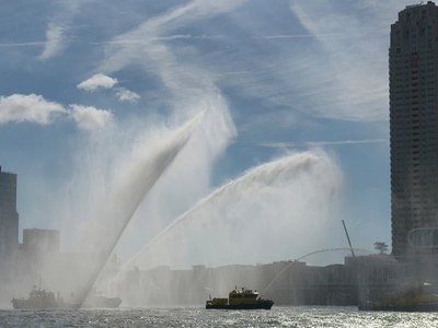 Water cannons during world port days osyj0uwi