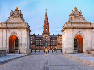 Entrance Christiansborg Palace Copenhagen