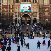 Ice Skating on Museum Square