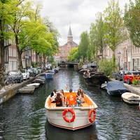 Crucero de lujo en barco abierto por Ámsterdam