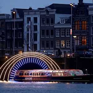 Amsterdam Light Festival 2024 - 2025 Canal Cruise from Restaurant Loetje