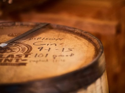 Barrel of distilled gin q14nzmo0