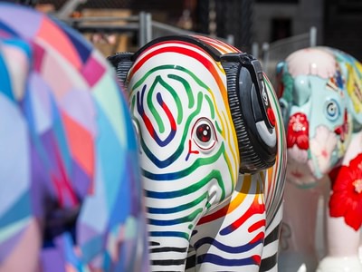 Elephant parade three elephants beursplein hyfdug3p