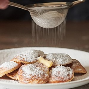Dutch mini-pancake tasting