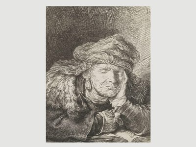 Rembrandt old woman sleeping 3b1fes5i