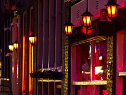 The famous Amsterdam Red Light District