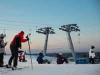 Skiing at Hammarbybacken