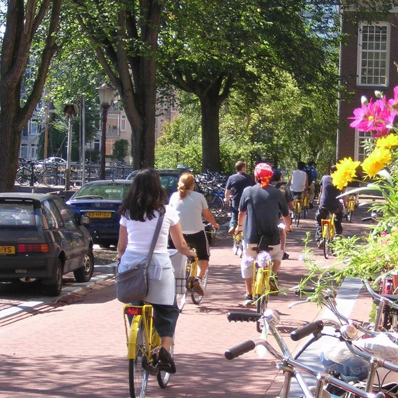 Amsterdam Bike Rental Yellow Bike – afbeelding 3