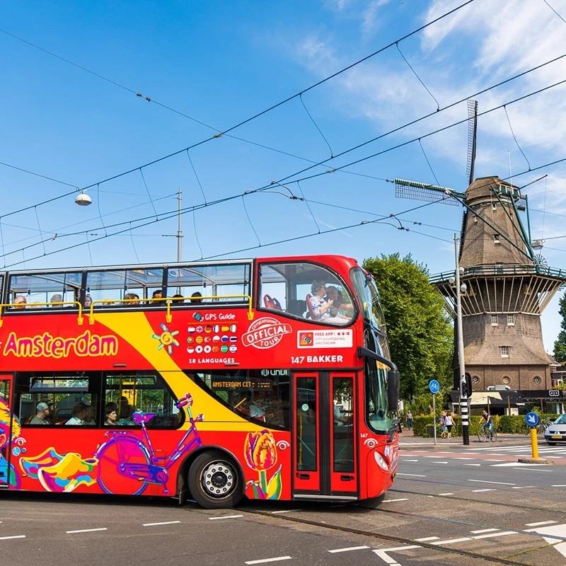 City Sightseeing Hop-on Hop-off bus + Amsterdam Canal Cruise